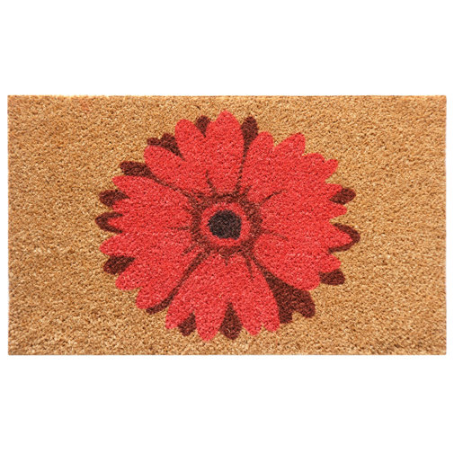 Daisy Flower 30 in. x 18 in. Outdoor Door Mat & Reviews AllModern